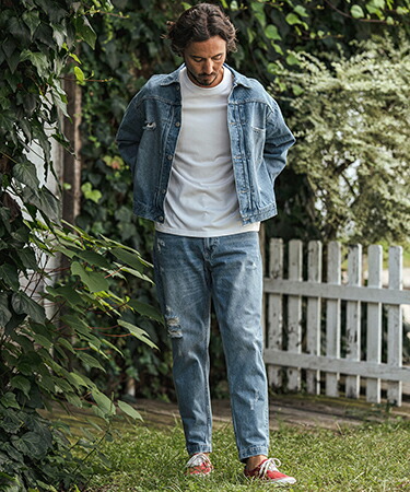 楽天市場】【CAMBIO(カンビオ)】ダメージ加工バルーンデニムパンツ