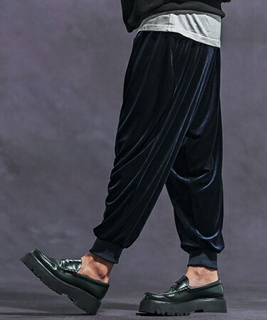 楽天市場】【Jih Nunc(ジーヌンク)】ストレッチベロアバルーンパンツ