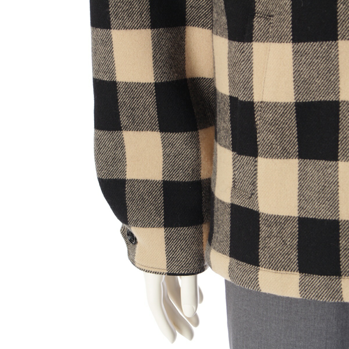 CELINE ウール ロゴフード付きチェックジャケット 2W68A055Z 楽天市場