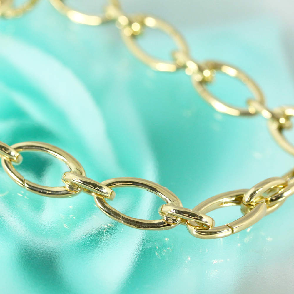 楽天市場】ティファニー リンク クラスプ チェーンブレスレット/K18YG