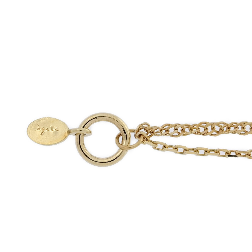楽天市場】agete アガット ダブルチェーン ブレスレット/K10YG/416-0.8