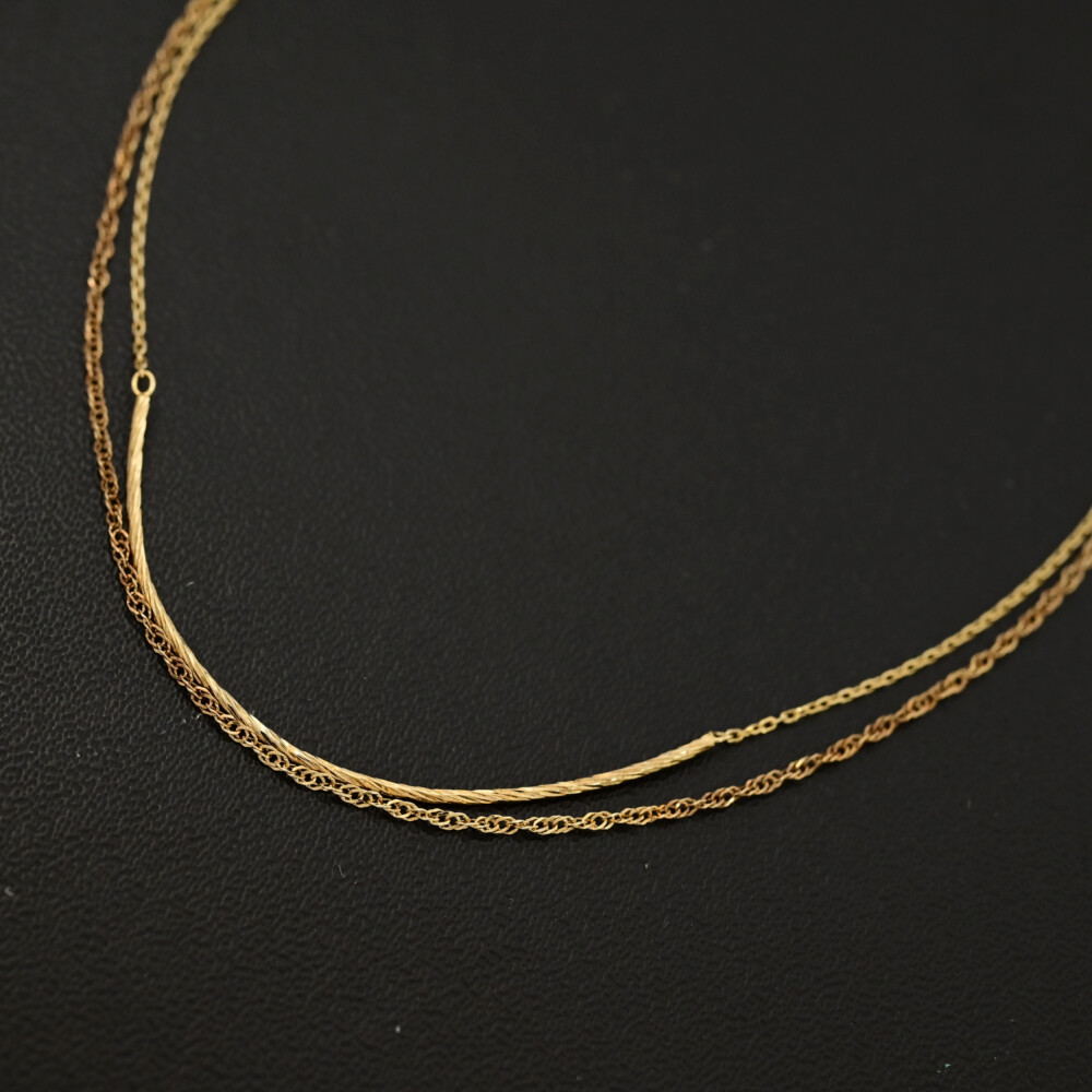 楽天市場】agete アガット ダブルチェーン ブレスレット/K10YG/416-0.8