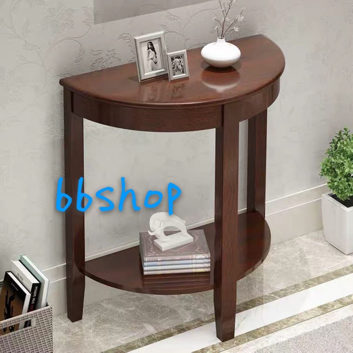 楽天市場】A028996木製 アンティーク調デザイン．半円コンソール