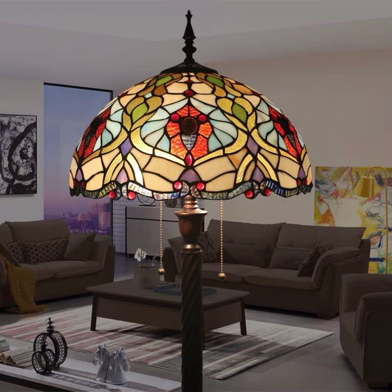 楽天市場】A046619ステンドグラスフロアライト 間接照明 フロア