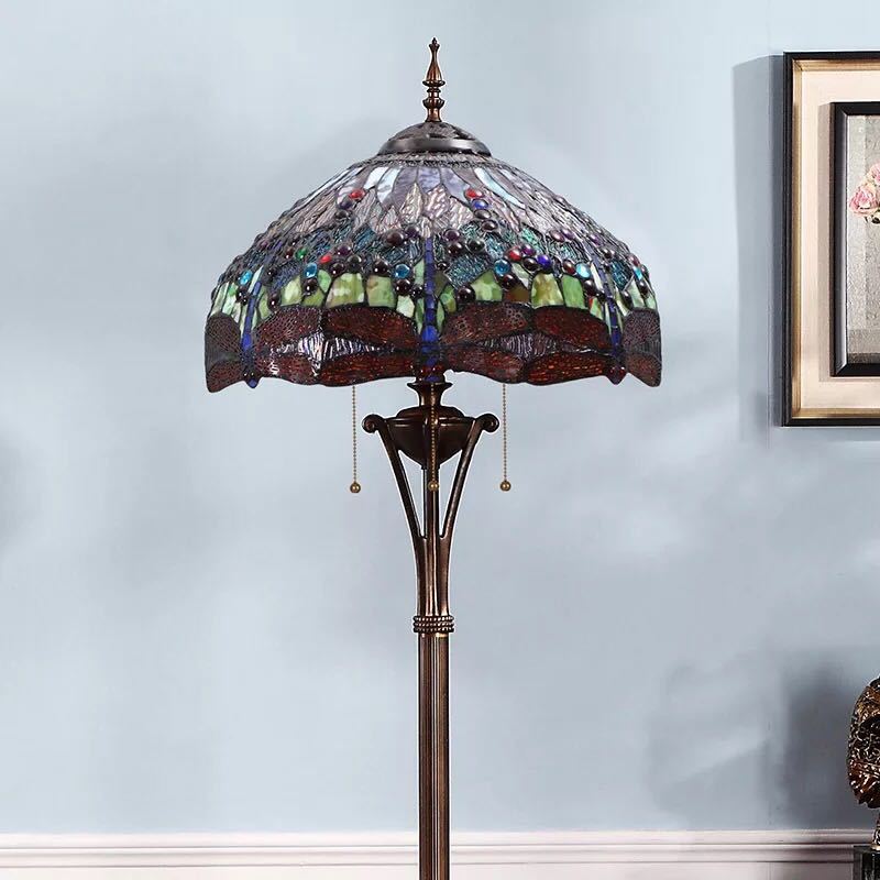 楽天市場】A012104ステンドグラスフロアライト ．間接照明 フロア