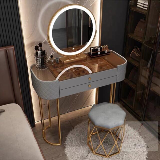 楽天市場】A004448アンティーク調 ドレッサー 化粧台セット鏡台