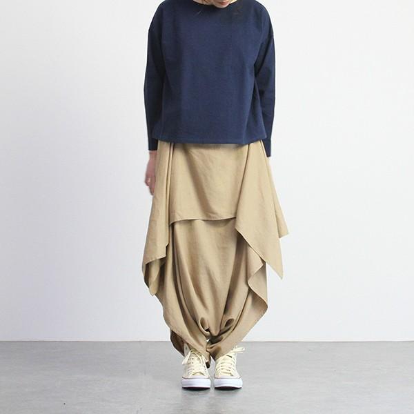 楽天市場】サルエルパンツレディース おしゃれ リネン サルエルパンツ