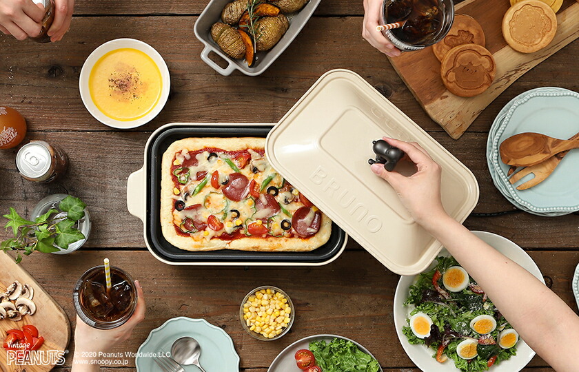 楽天市場】スヌーピー ホットプレート ブルーノ ピーナッツ たこ焼き器