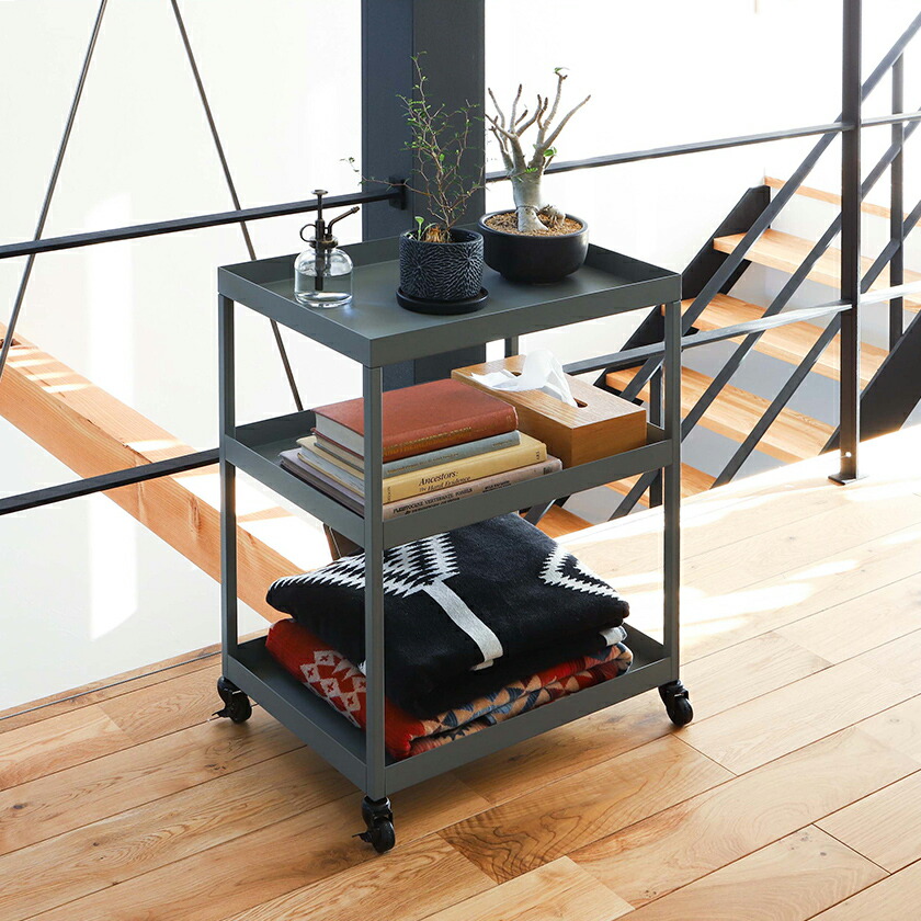 楽天市場】ワゴン キャスター付き イデアコ おしゃれ キッチンワゴン 3