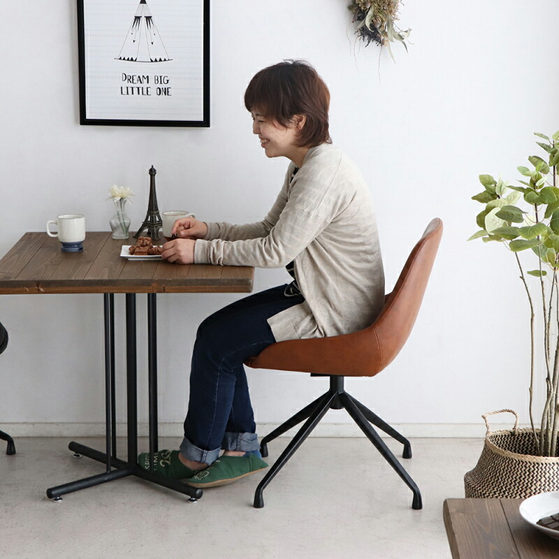 楽天市場】商品名| EEL-DC-BR 回転式ダイニングチェア 【6脚セット