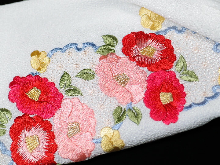 楽天市場】帯揚げ 刺繍 帯揚 振袖 成人式 椿 雪輪 麻の葉 花 古典柄
