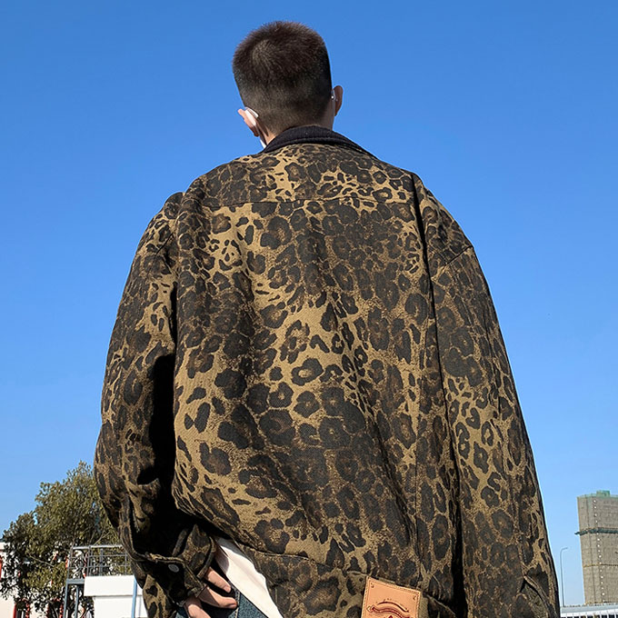 楽天市場】ジャケット ボアジャケット メンズ ヒョウ柄 豹柄 両面着用
