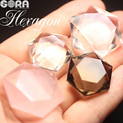 楽天市場】パワーストーン 水晶 ローズクォーツ ヘキサゴン 置物