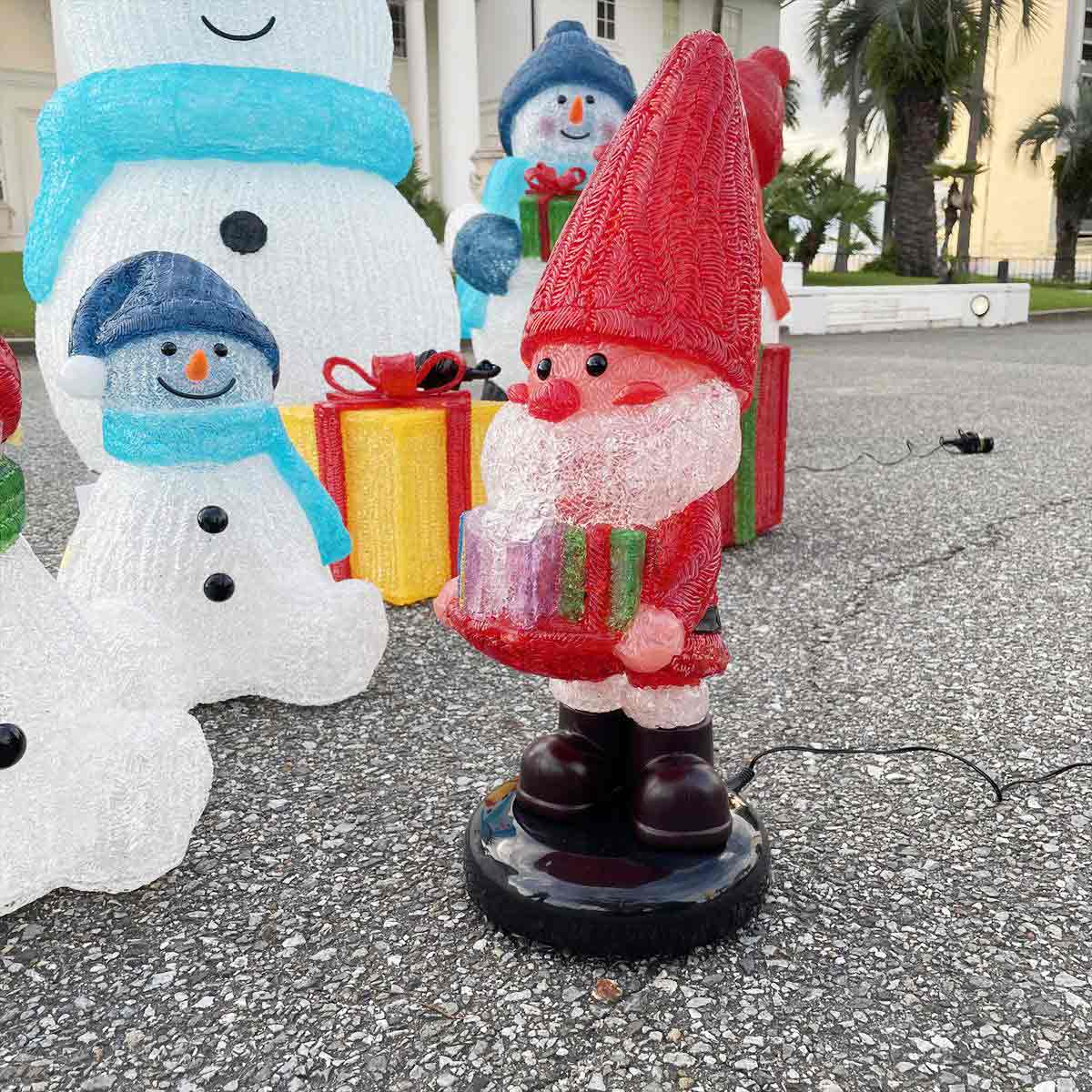 楽天市場】LEDモチーフ サンタの森 ギフトボックス 高さ48cm 1台送料