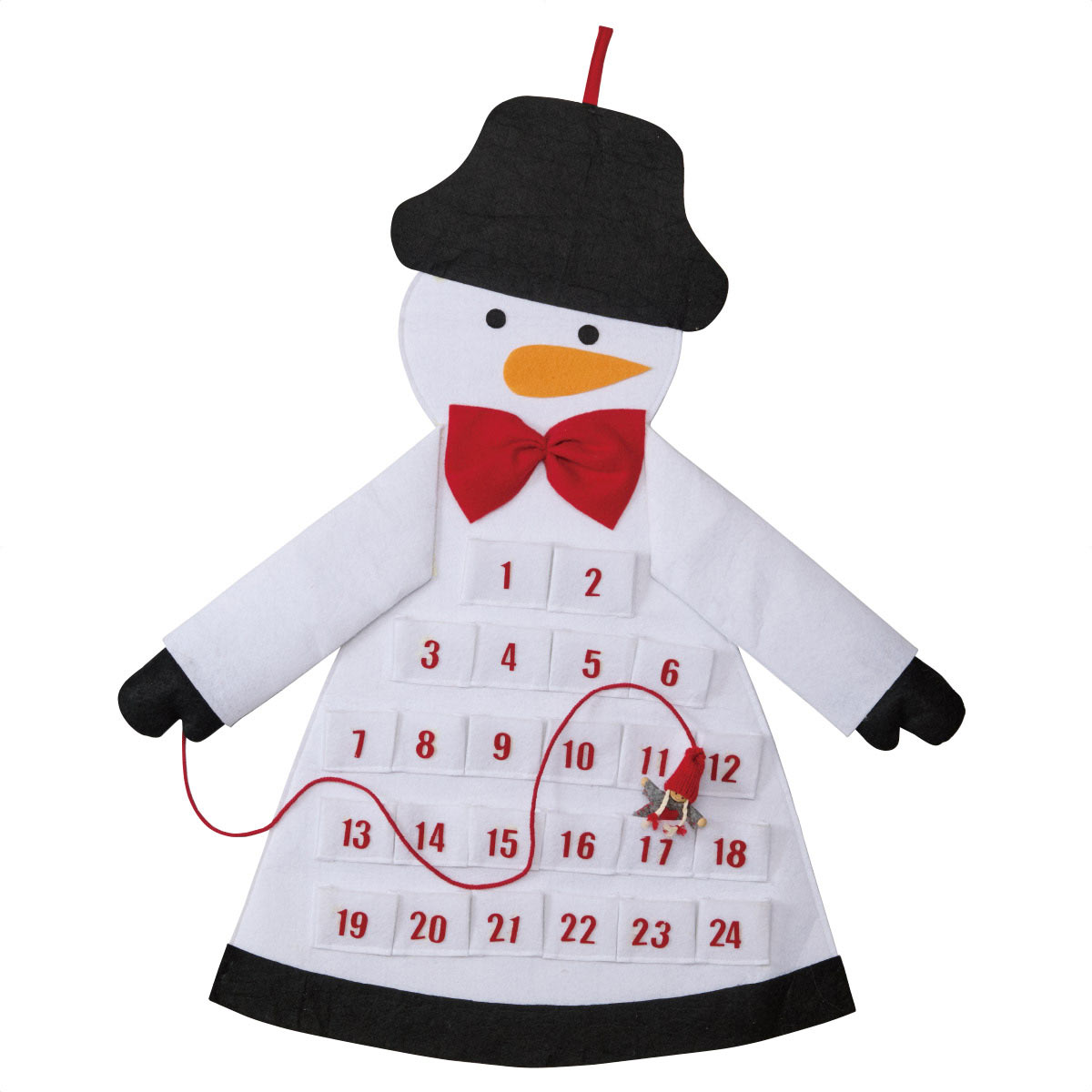 楽天市場】フェルト吊り下げアドベントカレンダー スノーマン 1個飾り