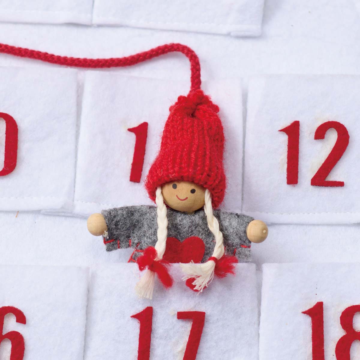 楽天市場】フェルト吊り下げアドベントカレンダー スノーマン 1個飾り