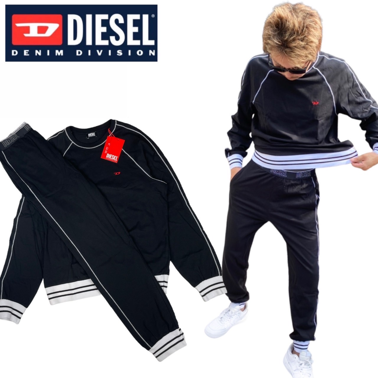 楽天市場】ディーゼル Diesel スウェット メンズ 上下 セットアップ