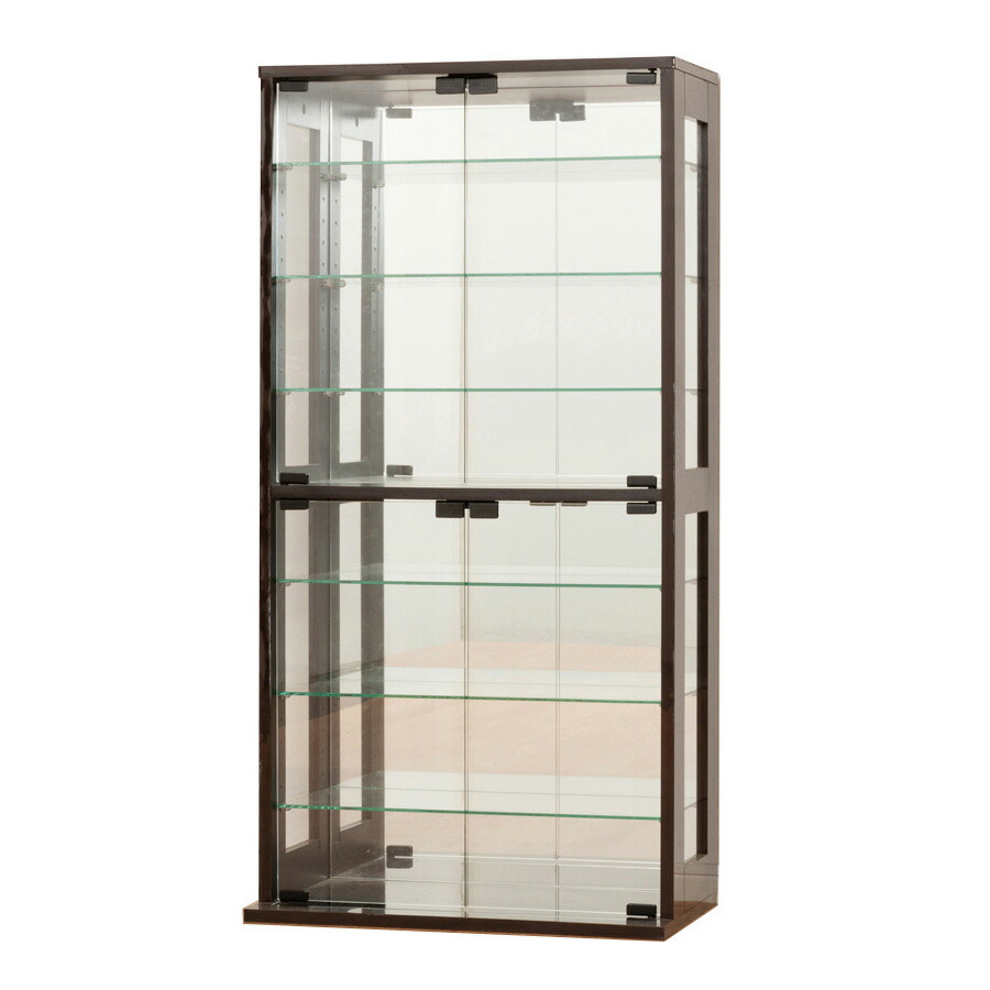 楽天市場】【代引不可】コレクションケース 高さ120cm 背面ミラー（白