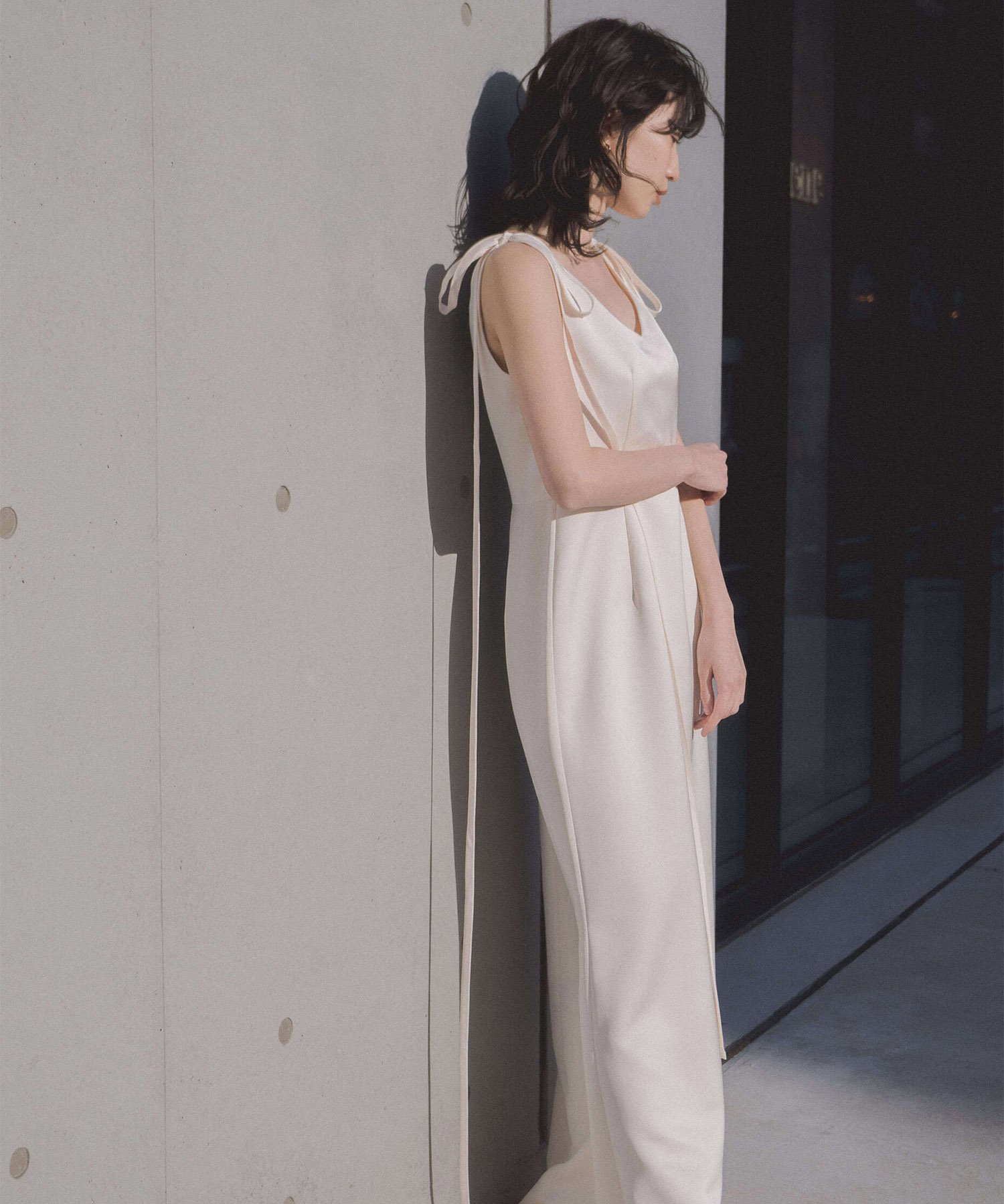 kaene｜サテンリボンドレス|ホワイトドレス新婦花嫁二次会前撮り