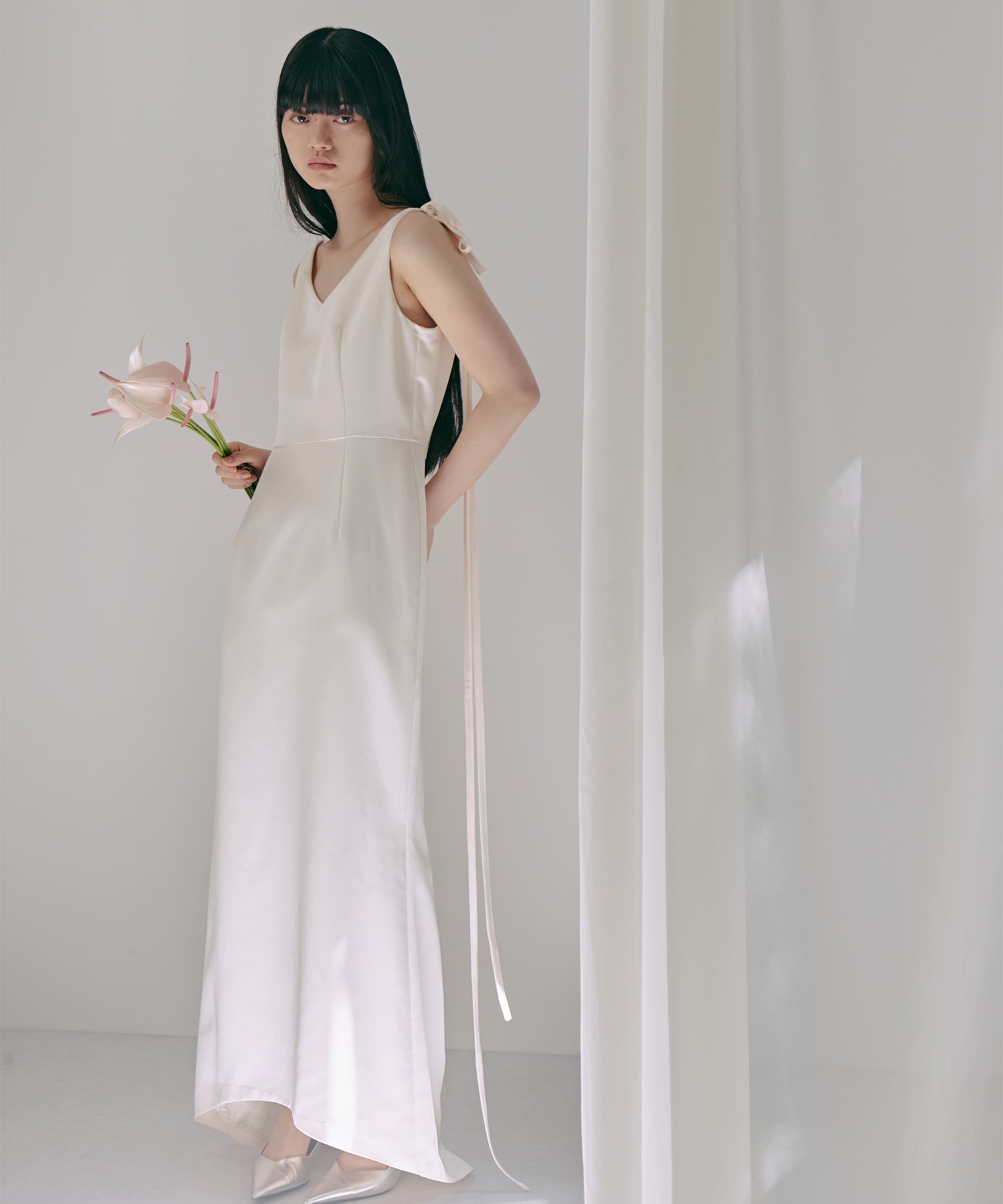 kaene サテンリボンドレス 結婚式2次会利用 kaene（カエン） ドレス