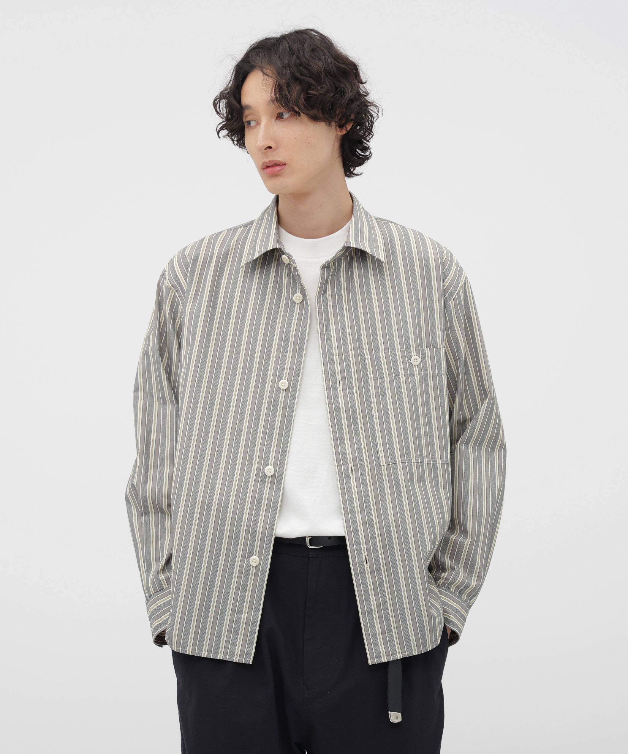 MARGARET HOWELL｜PYJAMA STRIPE COTTON SHIRT | Rakuten Fashion(楽天