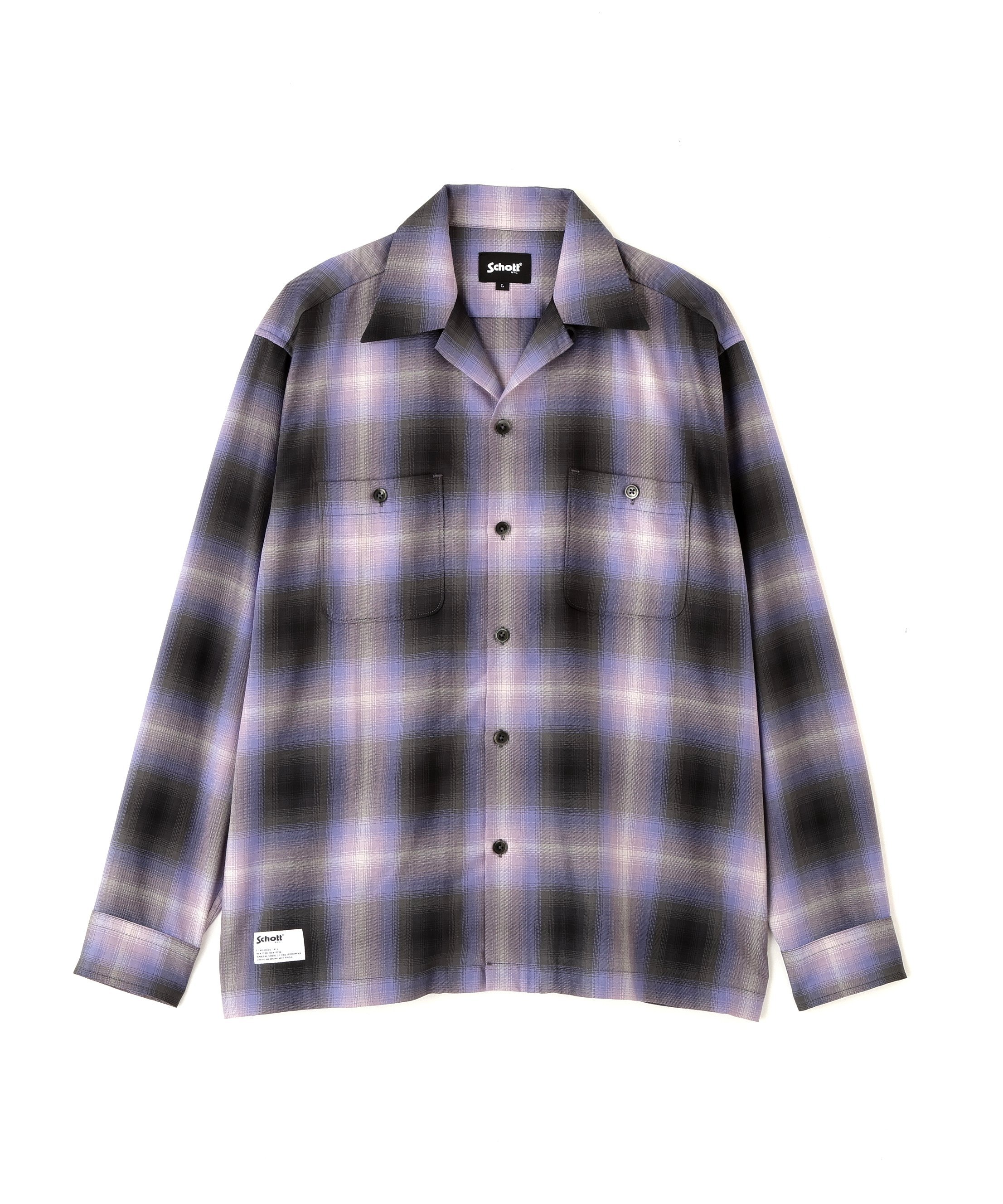 Schott｜OMBRE CHECK SHIRT/オンブレチェックシャツ | Rakuten Fashion