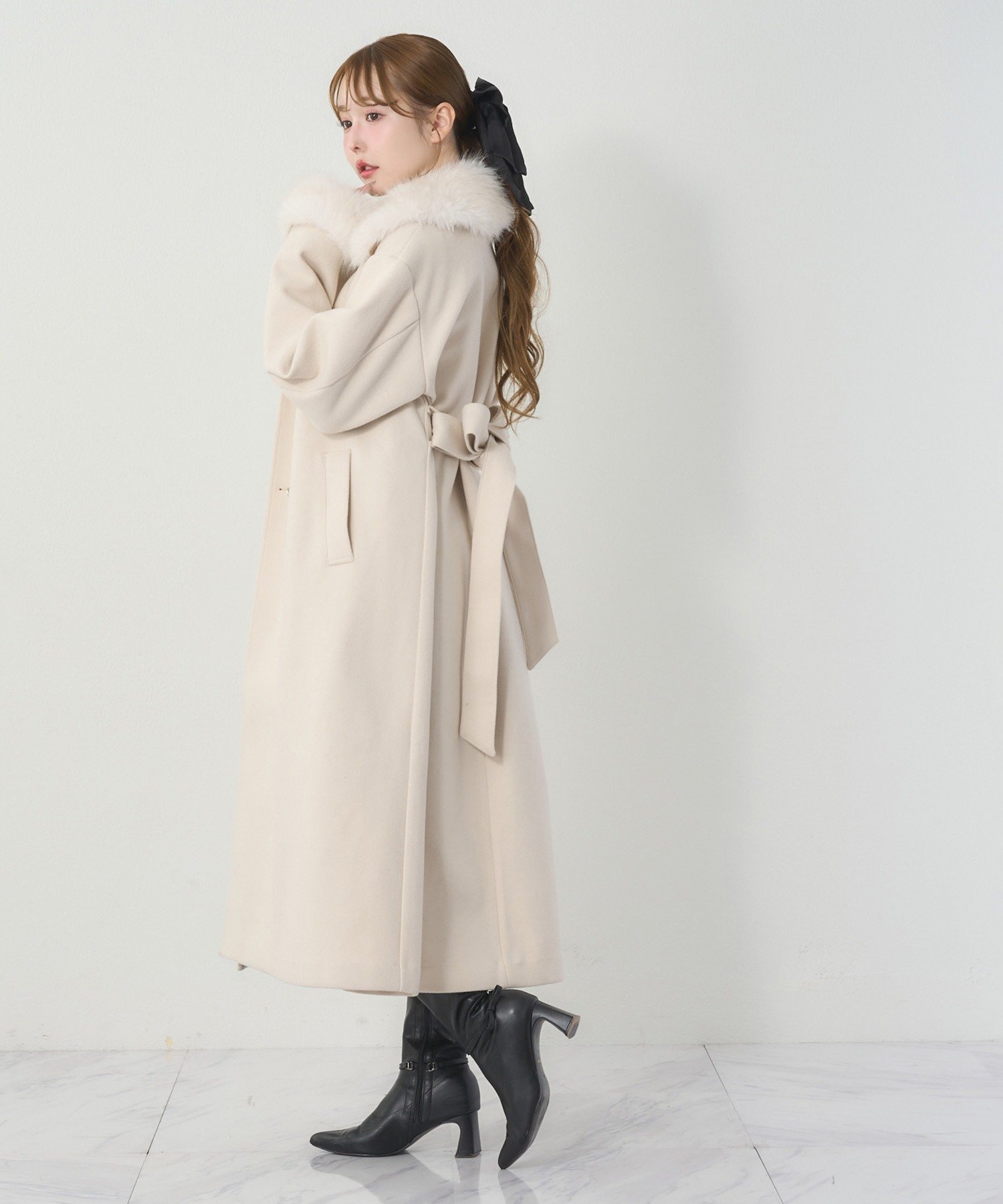 one after another NICE CLAUP｜ファー付マルチロングコート | Rakuten