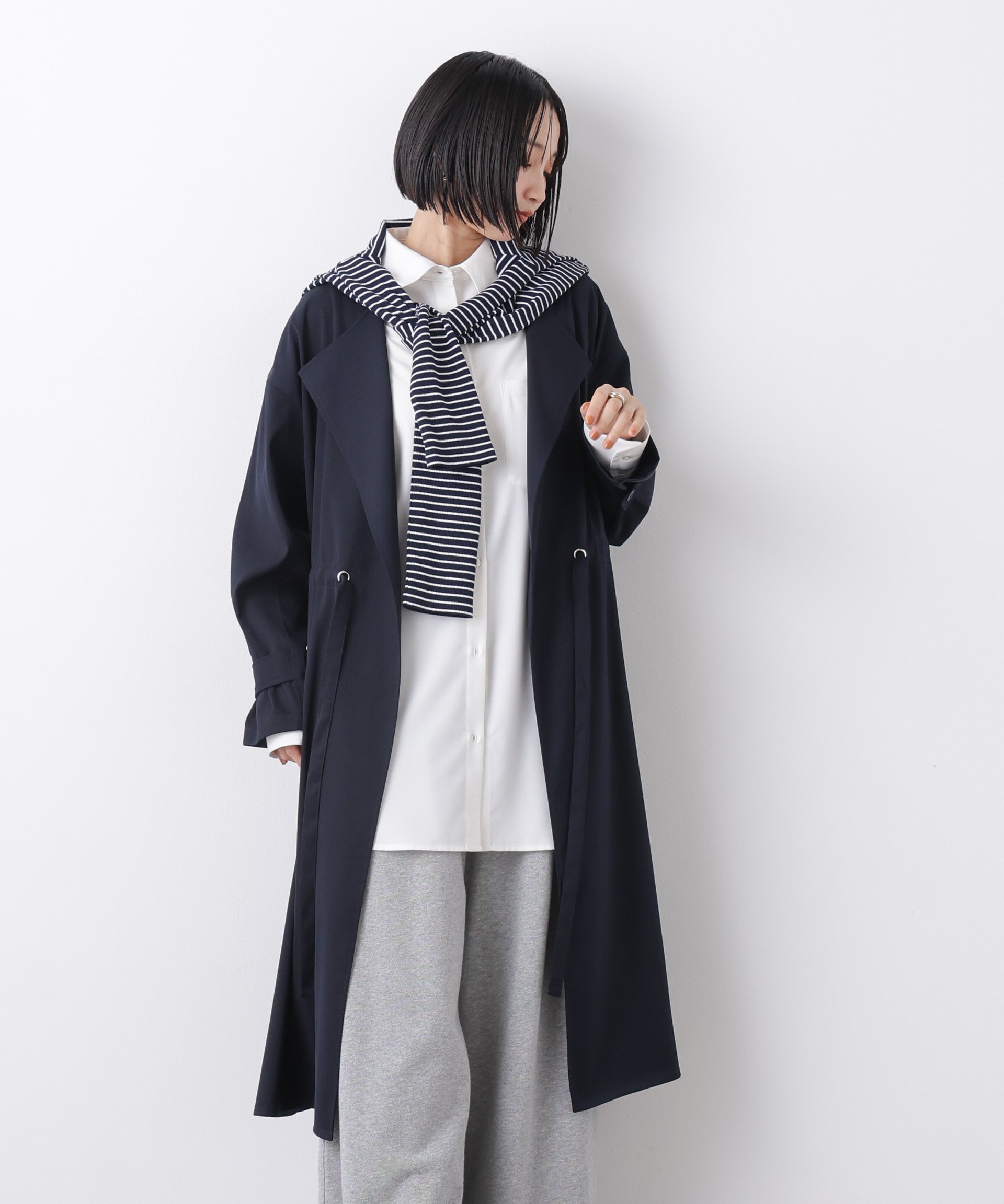 NANO universe｜撥水&花粉ガード ドロストノーカラーコート | Rakuten