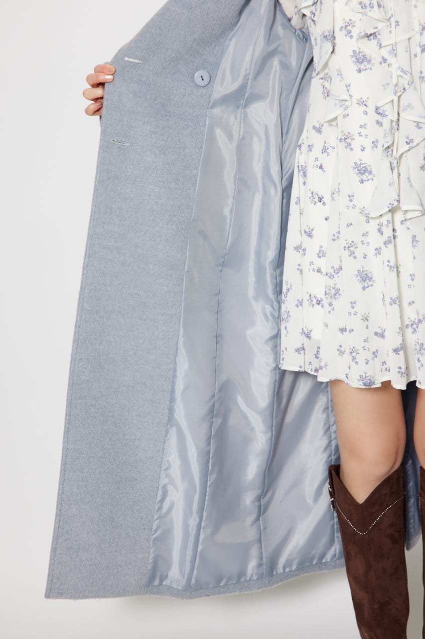 rienda｜ダブルカラーシェイプドチェスターコート | Rakuten Fashion