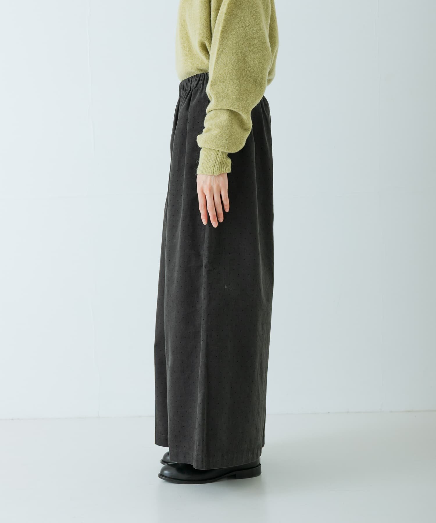 かぐれ｜ドットコーデュロイワイドパンツ | Rakuten Fashion(楽天