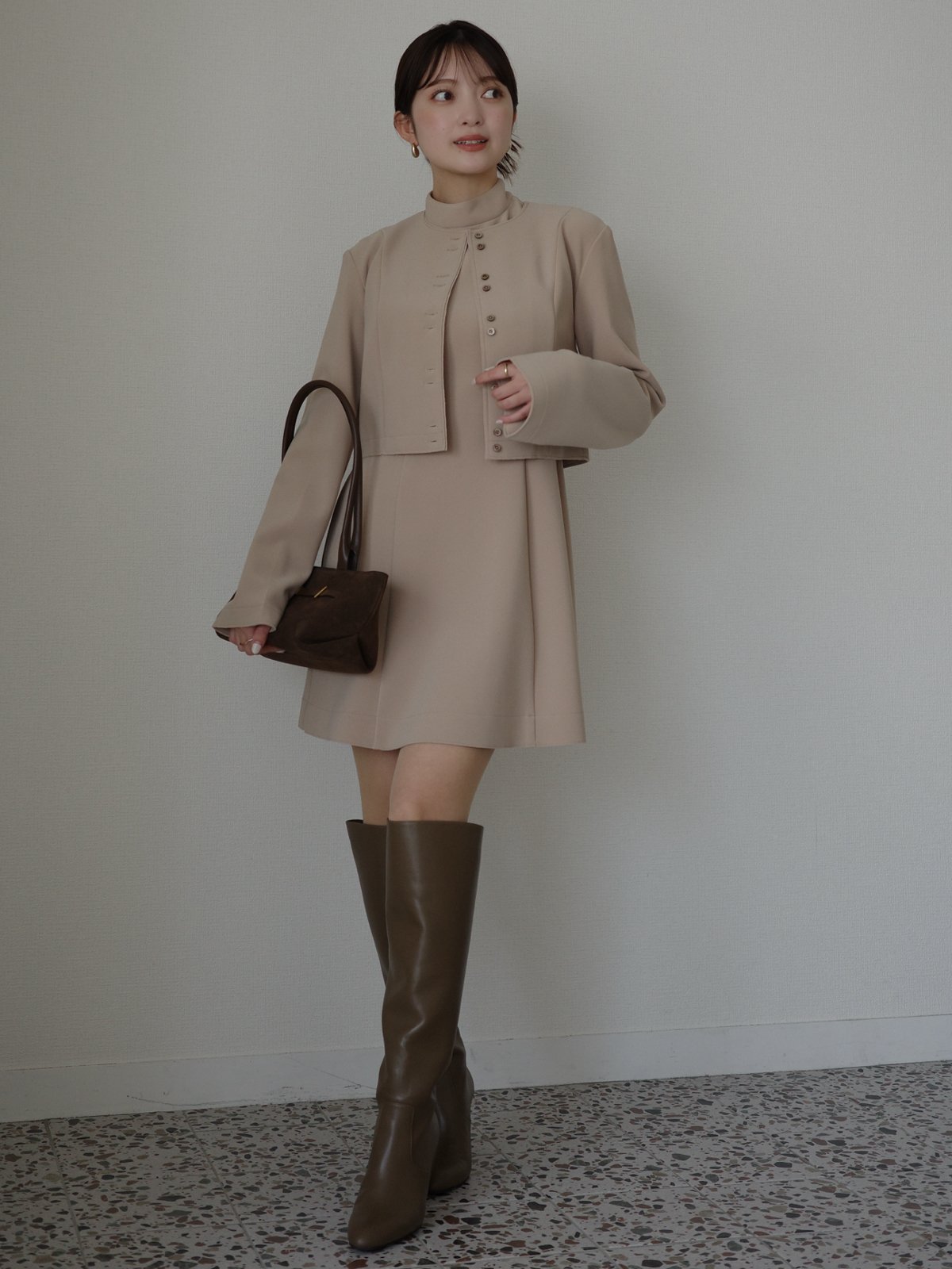 anuans｜カットジョーゼットミニワンピース | Rakuten Fashion(楽天