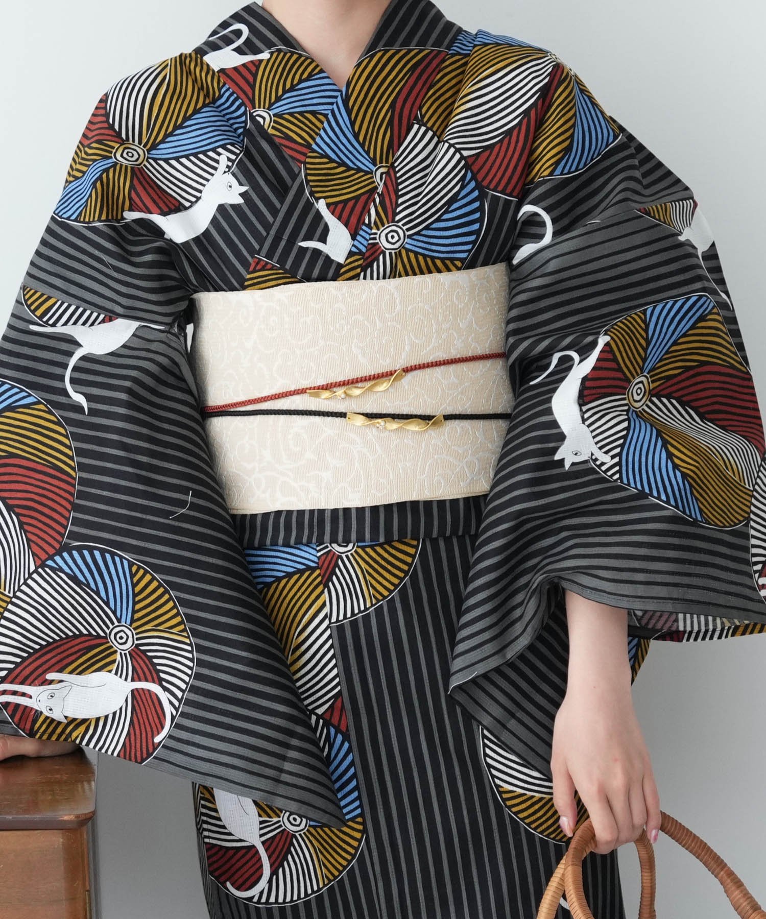 utatane｜ニコアンティーク 高級変わり織 浴衣3点セット 大正浪漫