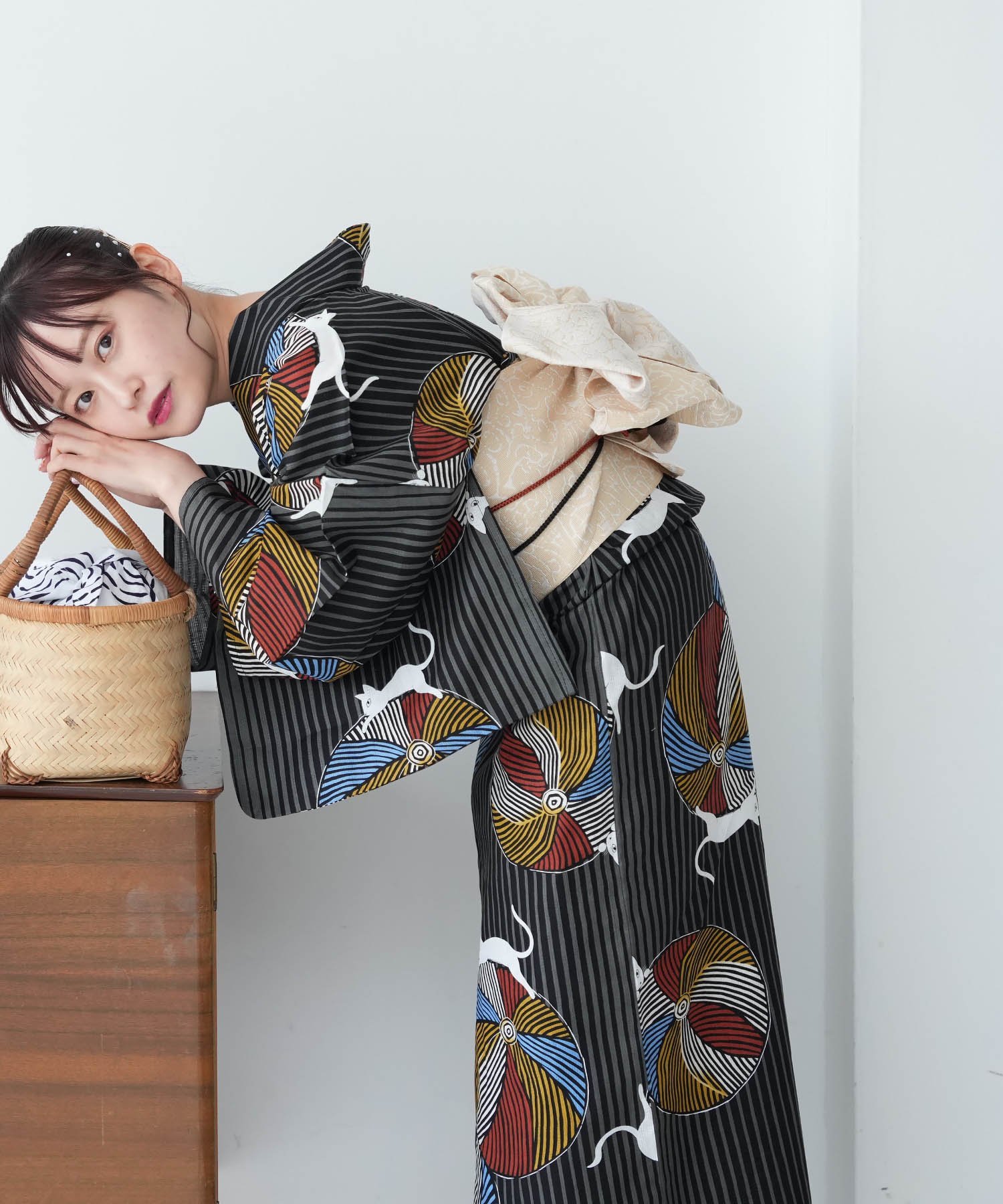 utatane｜ニコアンティーク 高級変わり織 浴衣3点セット 大正浪漫