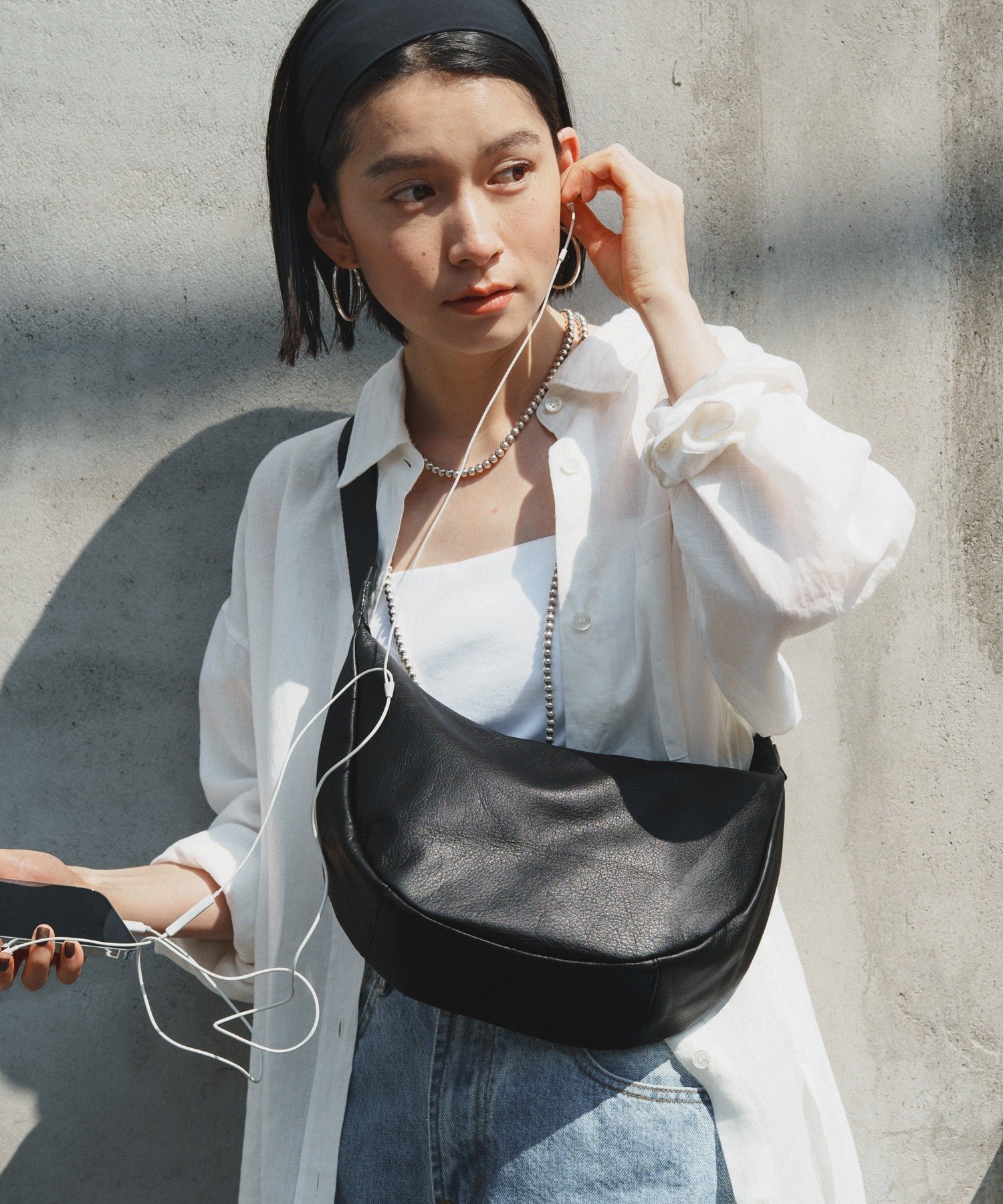 russet｜《3/4~価格改定》ソフトレザーラウンドショルダーバッグ