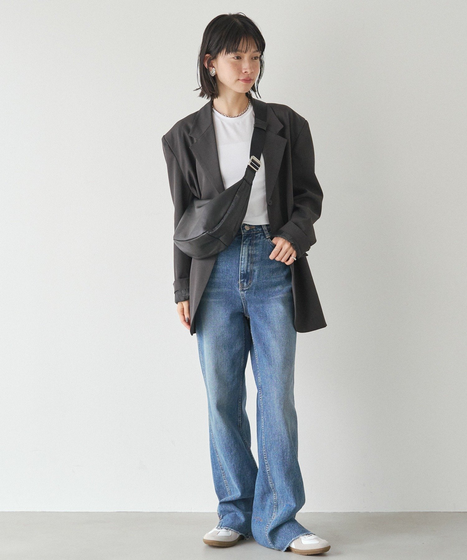 russet｜《3/4~価格改定》ソフトレザーラウンドショルダーバッグ