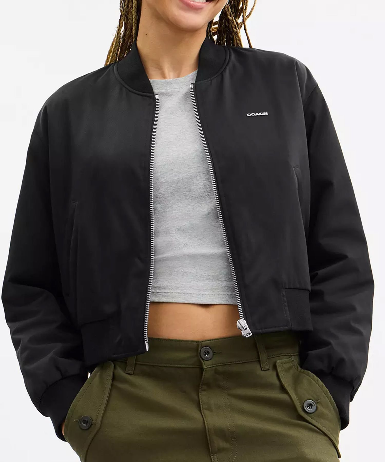 COACH ブラック MA-1 ボンバージャケット 新春値下げ 2026年最新