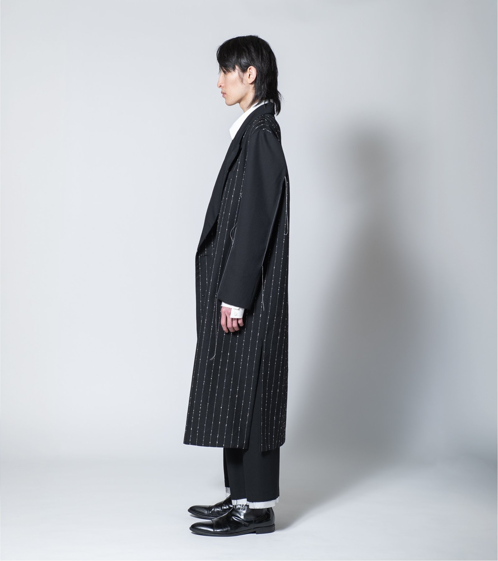 サルバム sulvam スラッシュ ロング コート sulvam｜<sulvam>ワイドストライプクラシックステッチロングコート