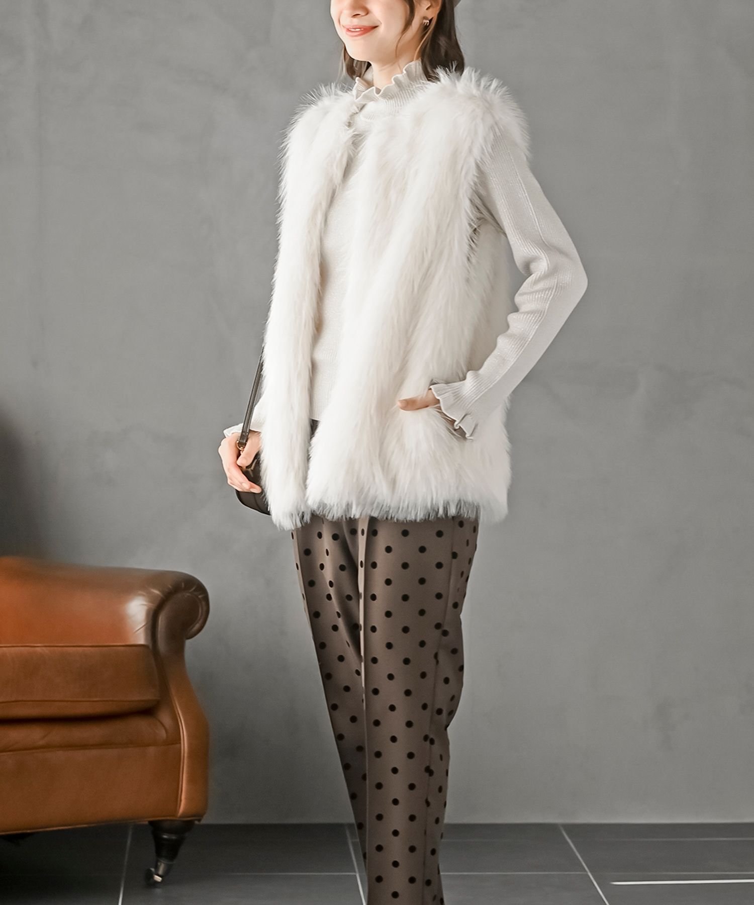 rps｜ロングフェイクファーベスト | Rakuten Fashion(楽天ファッション