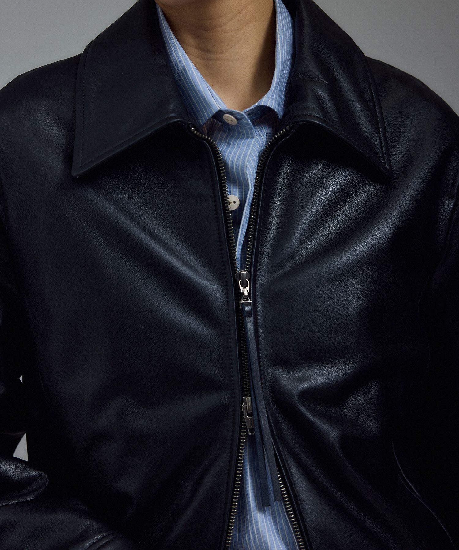 SALON adam et rope'｜ラムレザージップブルゾン | Rakuten Fashion