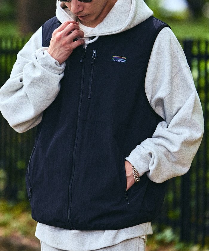 FREAK'S STORE｜リラックスフィット ナイロン フリース リバーシブル