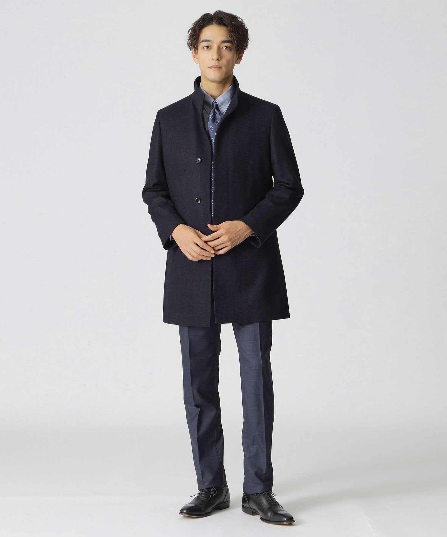 Paul Stuart｜【Nikkei magazine掲載】カシミヤ混スタンドカラーコート