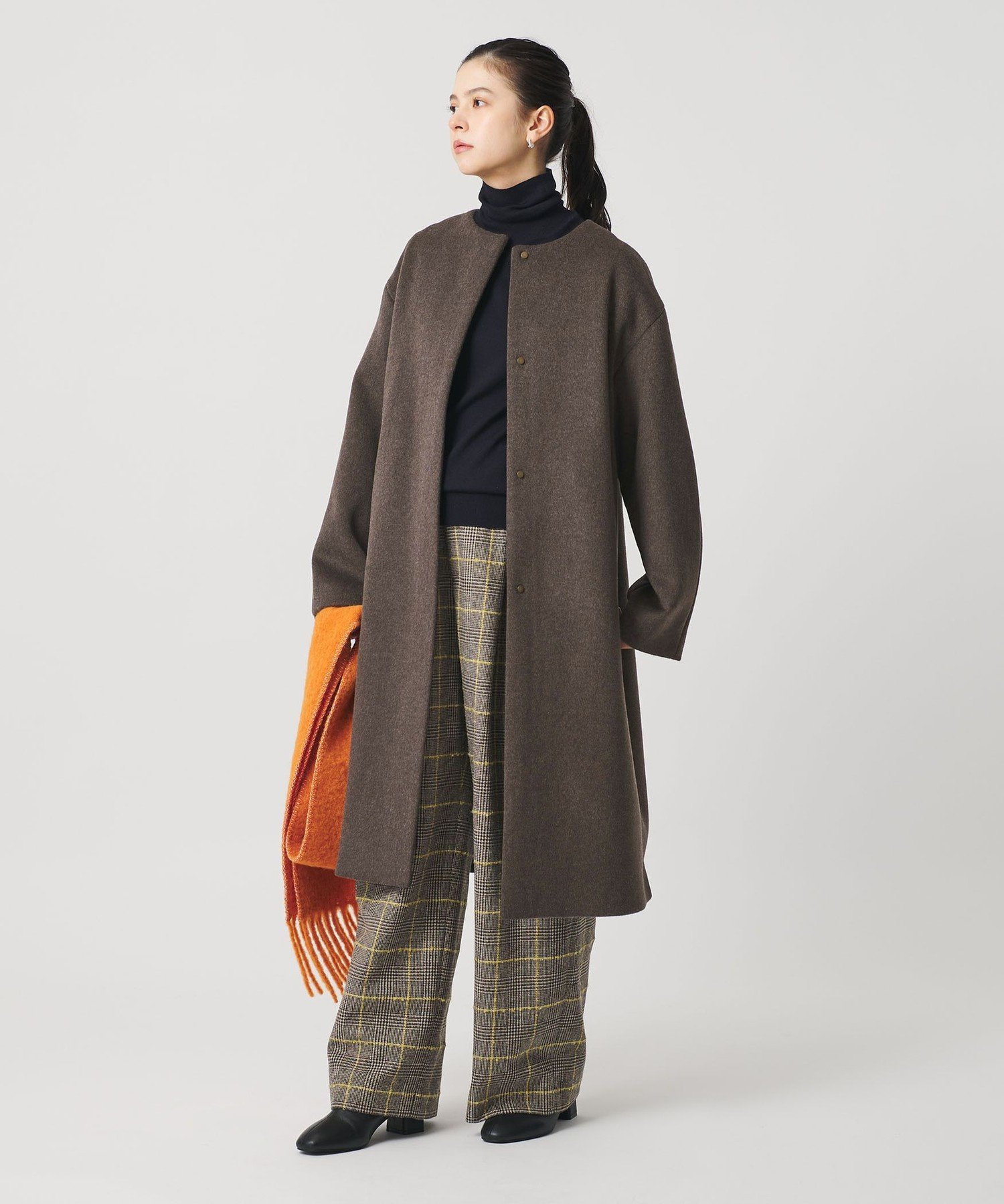 BEAUTY&YOUTH UNITED ARROWS｜毛ナイロン ノーカラーコート | Rakuten