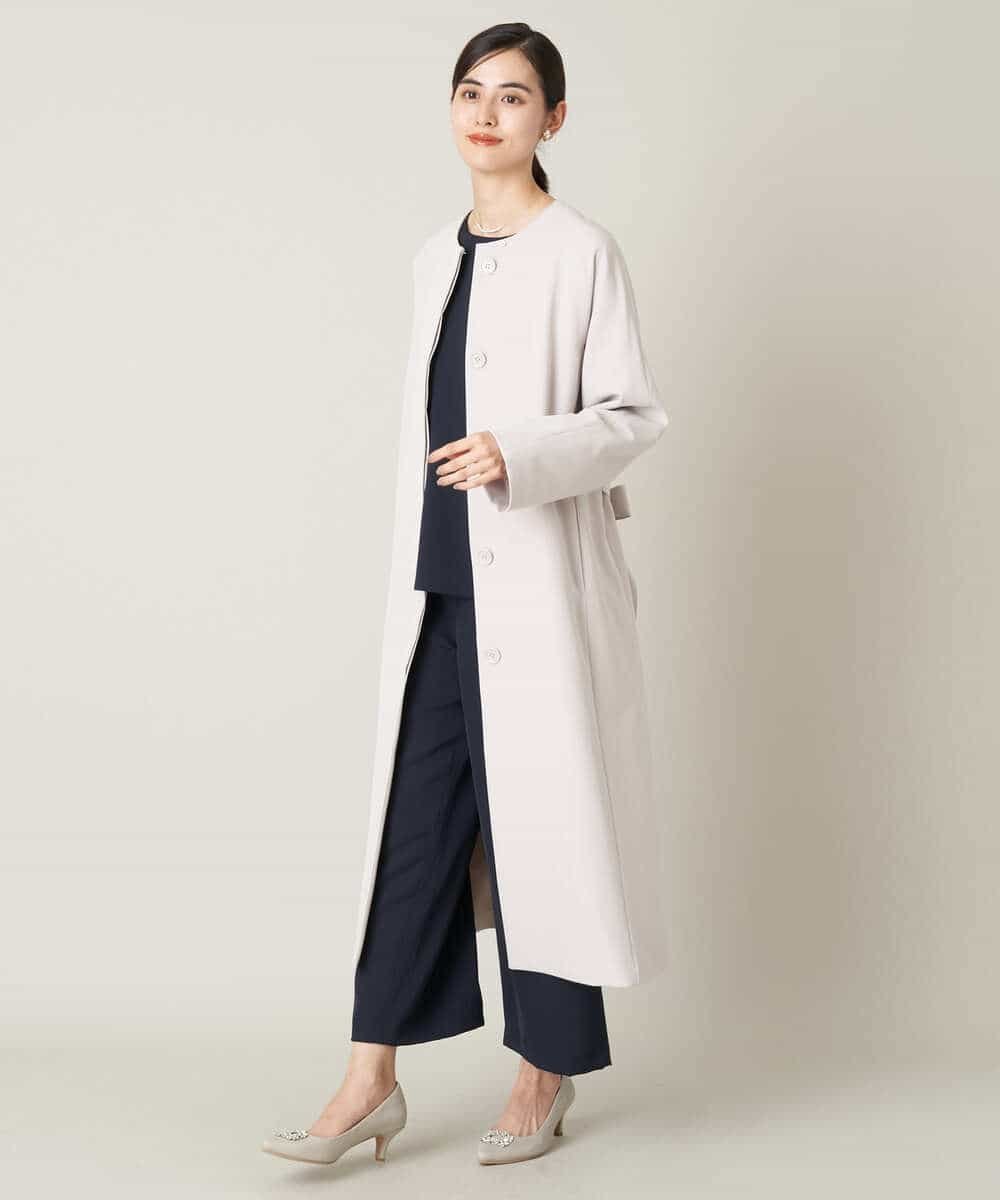 a.v.v｜【2WAY】ノーカラーロングコート | Rakuten Fashion(楽天