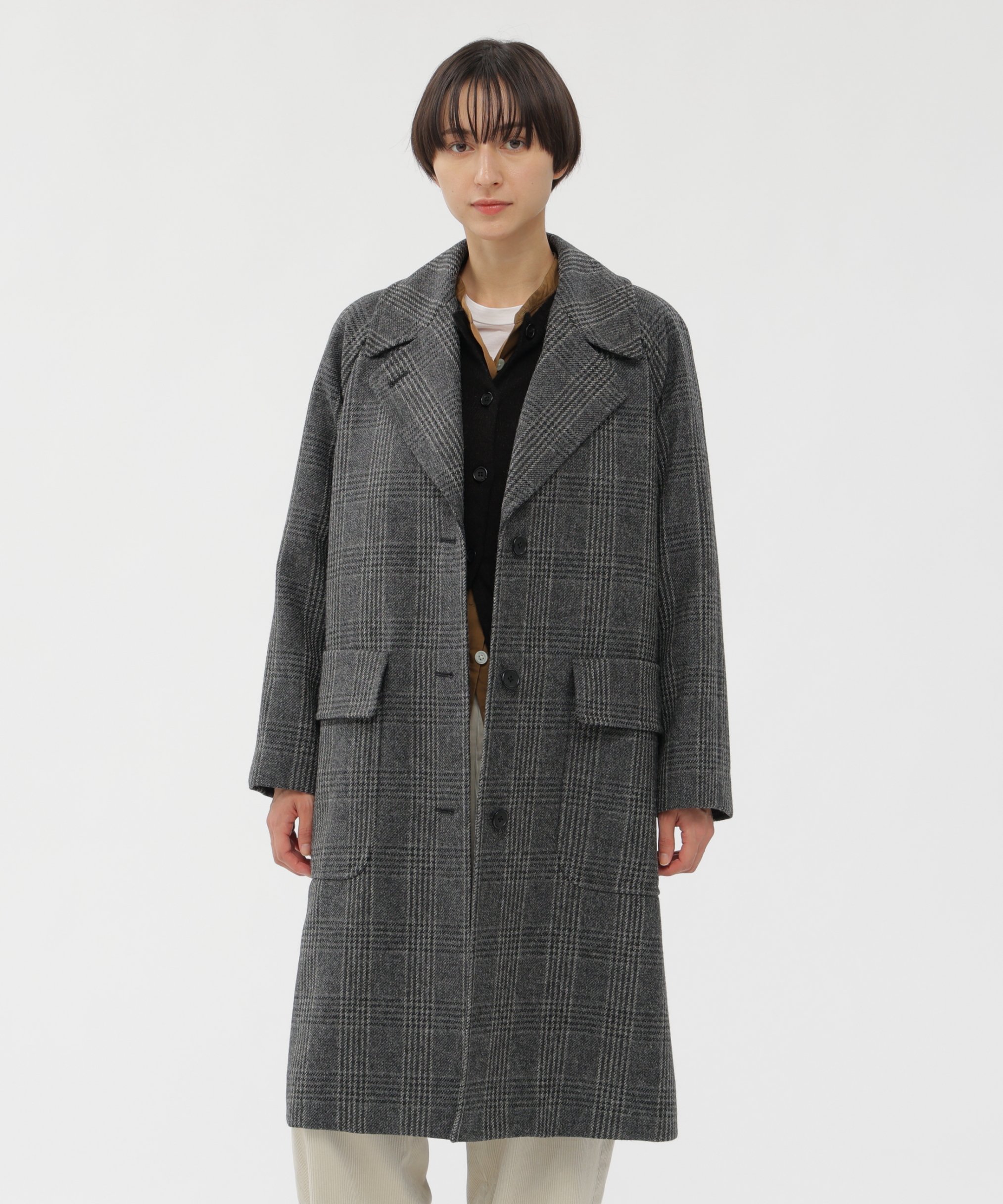 MARGARET HOWELL｜GLENCHECK WOOL COAT | Rakuten Fashion(楽天