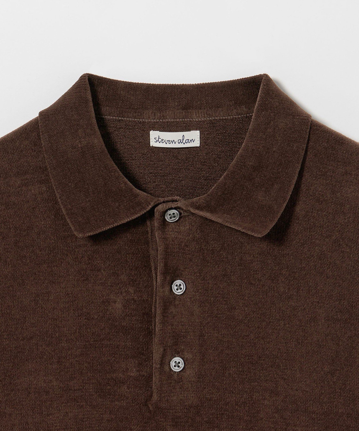 ＜Steven Alan＞ 3B コットン ニット ポロシャツ　2025 Steven Alan＞ 3B コットン ニット ポロシャツ 2025 Steven Alan＞ 3B
