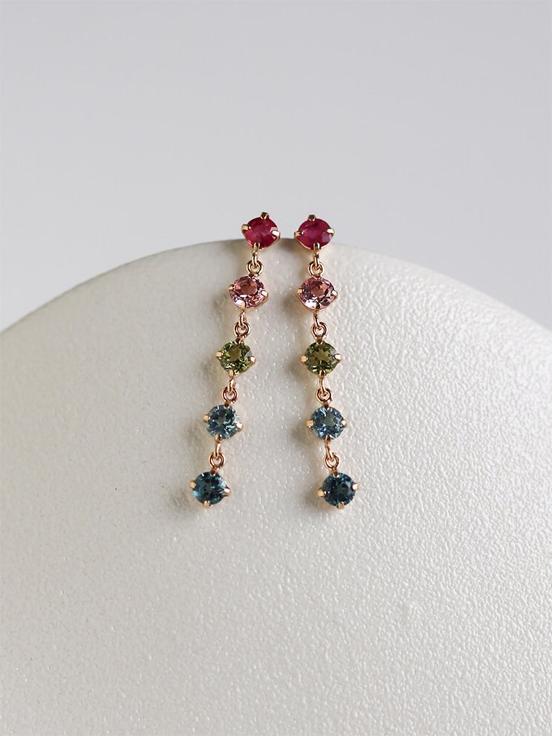 cui-cui｜マルチカラー スナップ フープ ピアス | K10YG | Rakuten