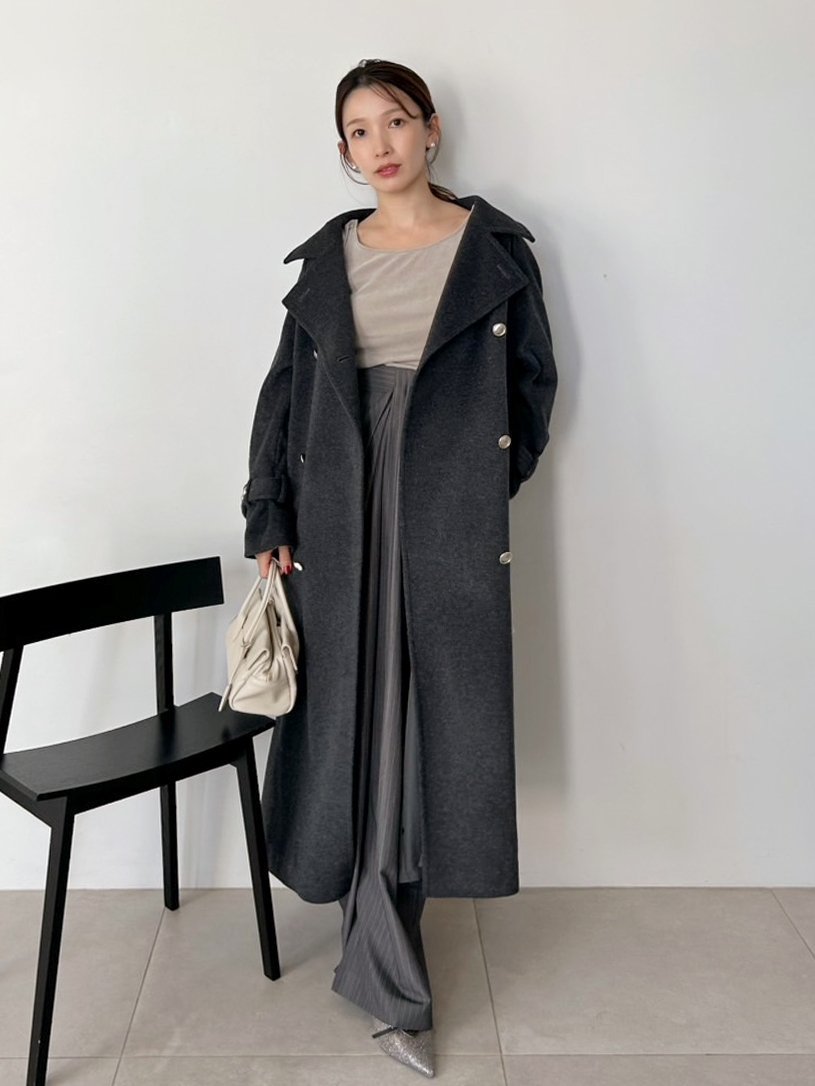 SNIDEL｜ウールカシミヤスタンドカラーコート【カンヘウォン着用