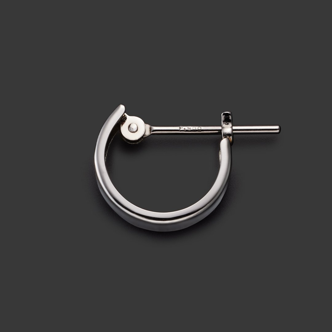 4℃｜【4°C HOMME+】 プラチナ フープ ピアス/片耳用 | Rakuten Fashion