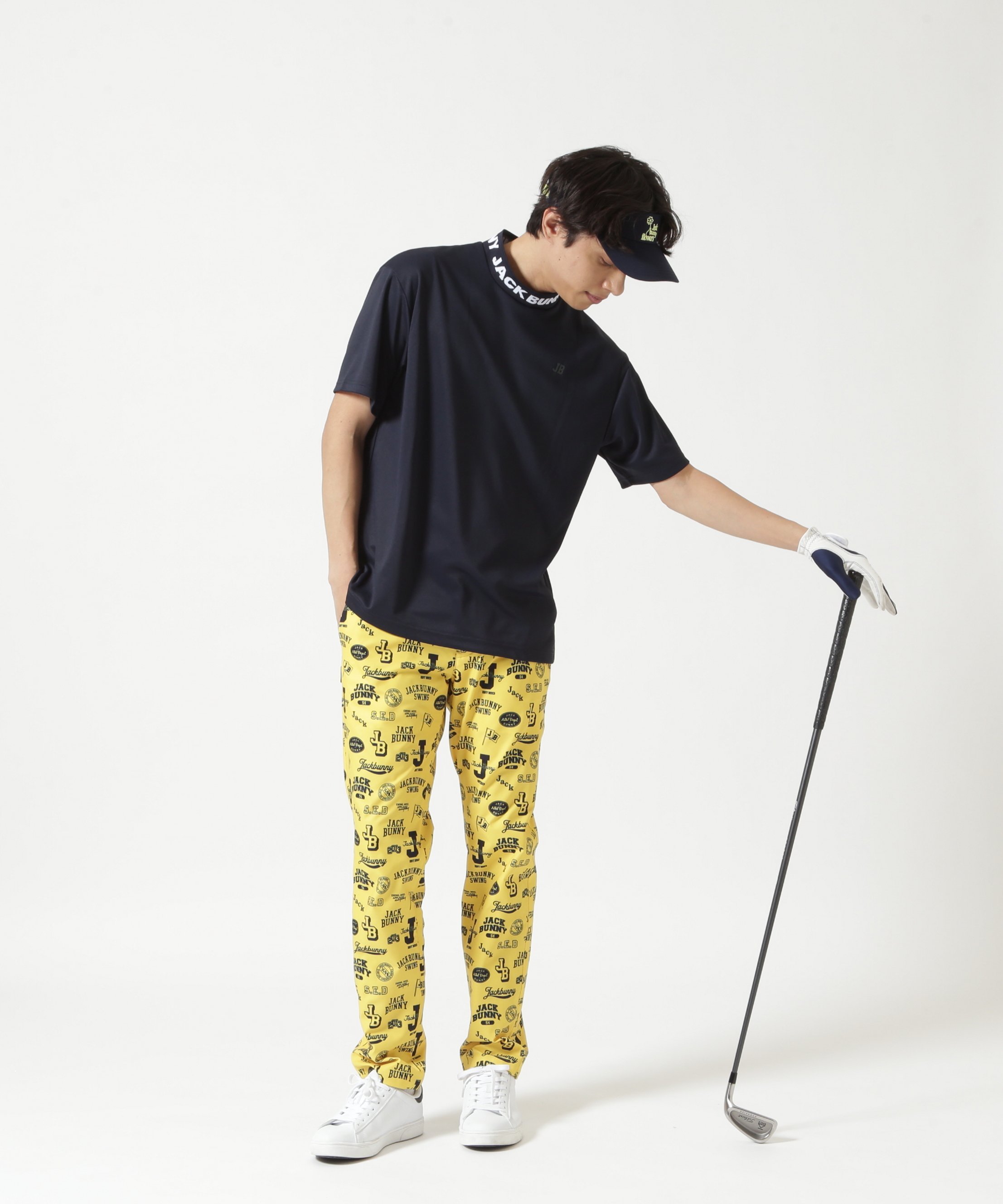 Jack Bunny!!｜PEストレッチロゴプリントロングパンツ | Rakuten