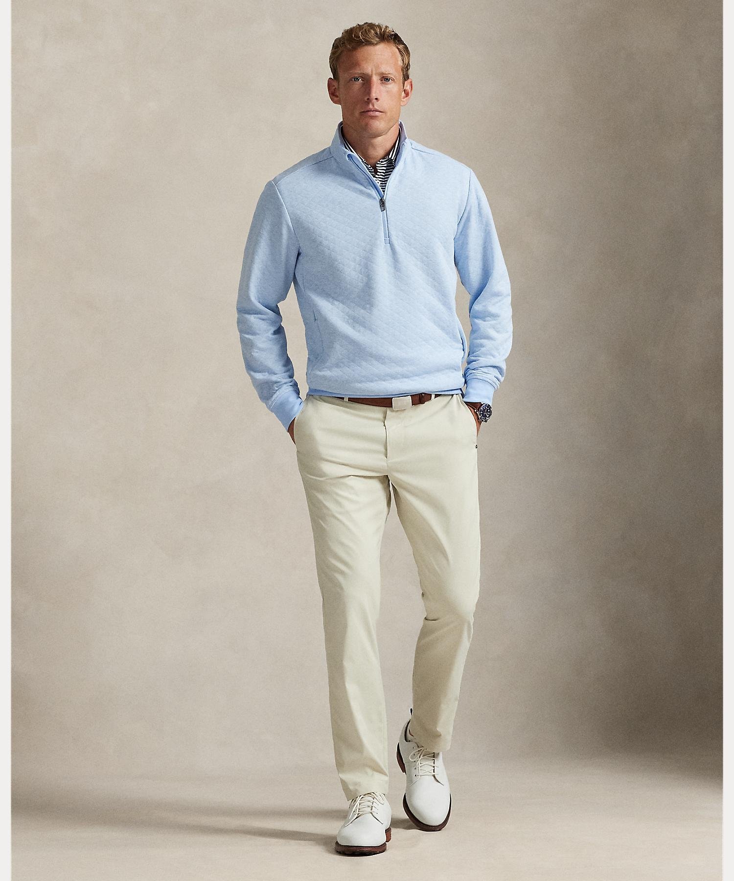 RALPH LAUREN｜(RLX)キルテッド ダブルニット モックネック スウェット